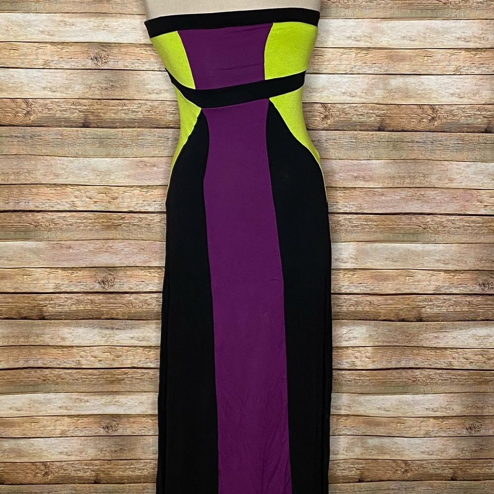 2b Bebe| Strapless Maxi Dress| Multi Colored|Small